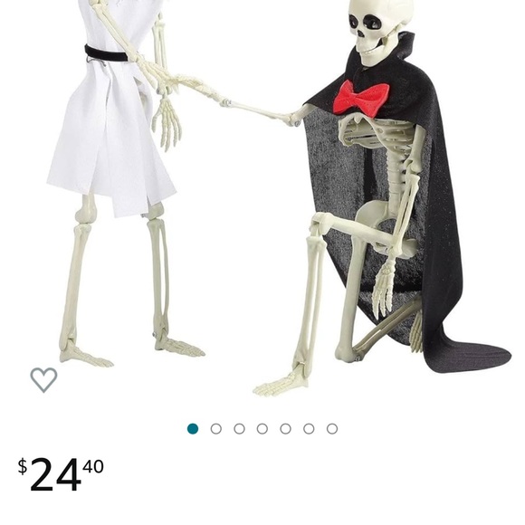 🎃ZULOW Halloween Skeleton Decoration, 2 Pcs Ghost Groom Bride Couple Skeleton - Picture 7 of 7